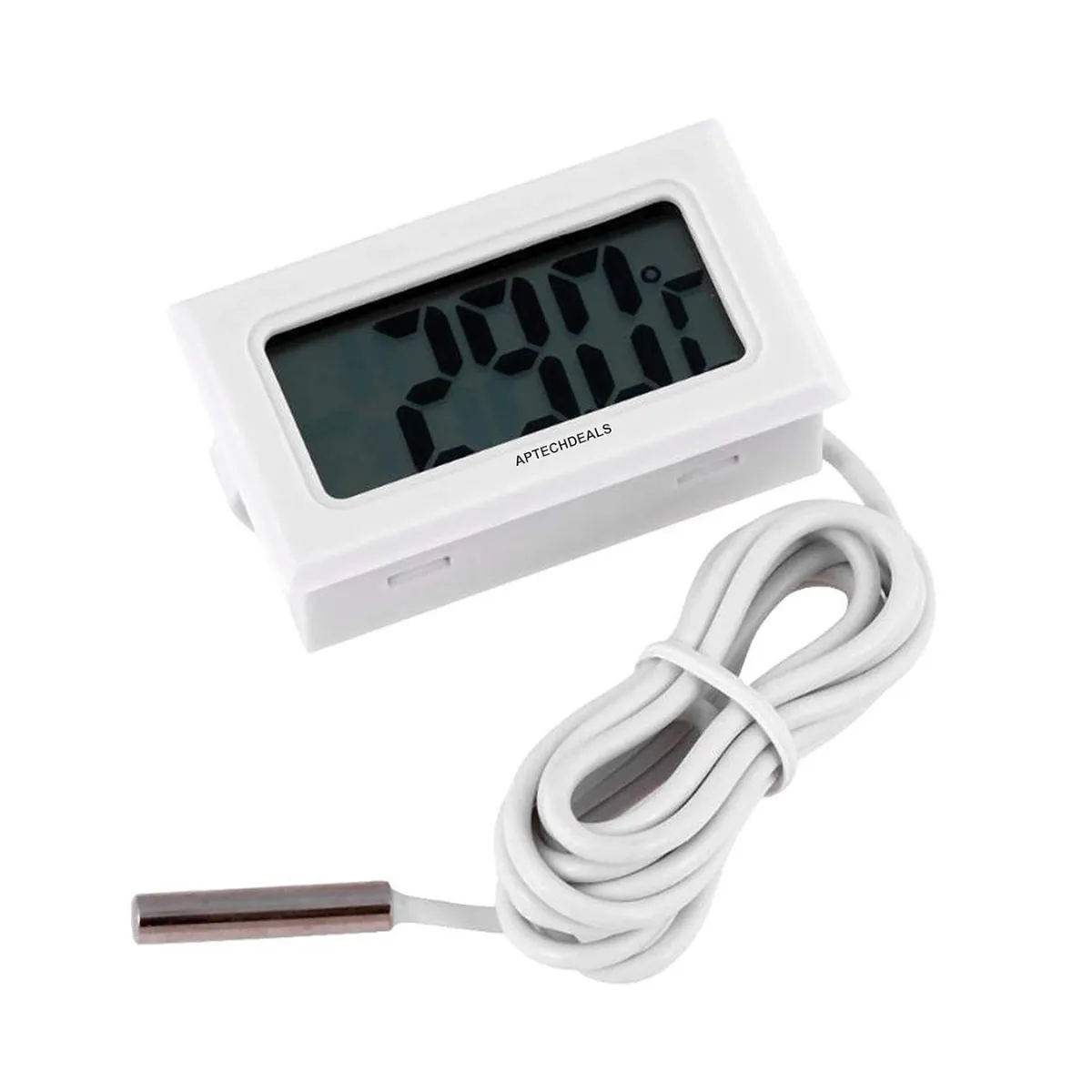 AptechDeals Mini LCD digital thermometer sensor wired for Room temperaure_fridges