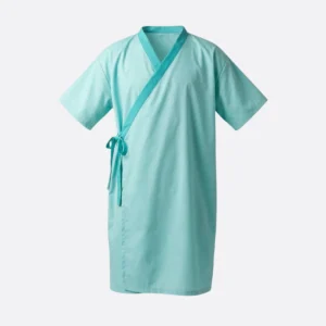 Cotton Patient Gown overlapping with Half Sleeves-Free size