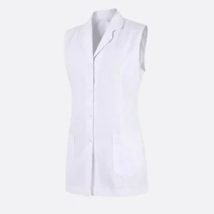 DOCTOR COAT SHORT/SLEEVE LESS (COLOUR WHITE)